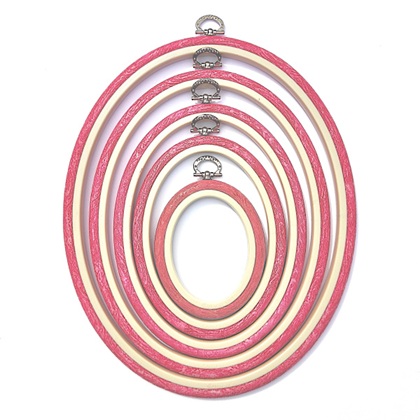 Oval Frame 22 cm x 27 cm - Pink