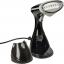 Vertical steamer with fabric brush