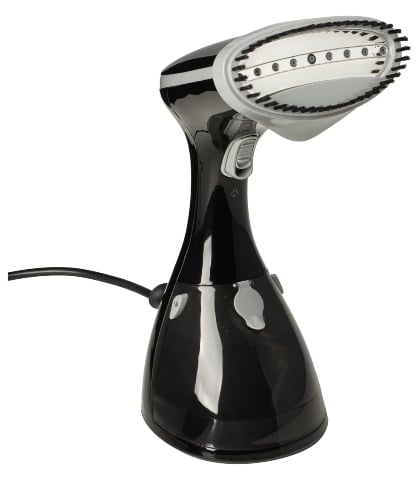 Vertical steamer with fabric brush