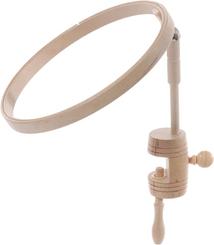 Wood Hoop with Table clamp 10\"