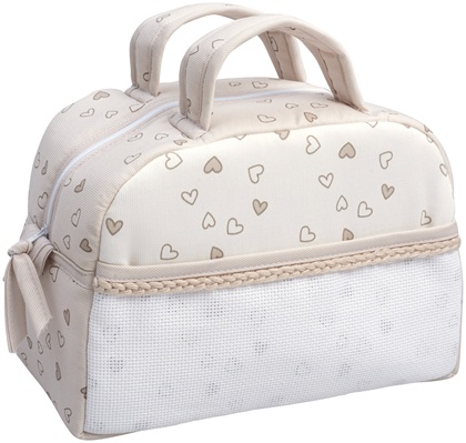 Vanity case - Little Hearts - Dove-grey