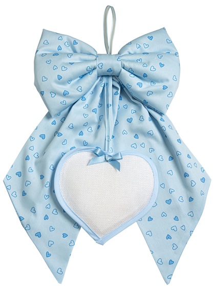 Birth Ribbon with Heart - Little Hearts - Blue sky