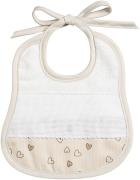 Baby Bib - Little Hearts - Dove-grey