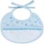 Round Bib - Little Hearts - Sky blue