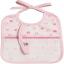 Baby Bib with Soother Holder - Little Hearts - Pink