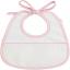 Oval Baby Bib - Little Hearts - Pink