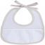 Oval Baby Bib - Little Hearts - Dove-grey