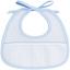 Oval Baby Bib - Little Hearts - Blue sky