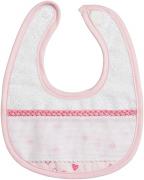 Terrycloth Baby Bib - Little hearts - Pink