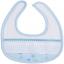 Terrycloth Baby Bib - Little hearts - Sky blue