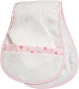 Shoulder Burping cloth - Little hearts - Pink