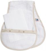 Shoulder Burping cloth - Little hearts - Dove-grey