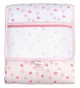Portable changing mat - Little Hearts - Pink