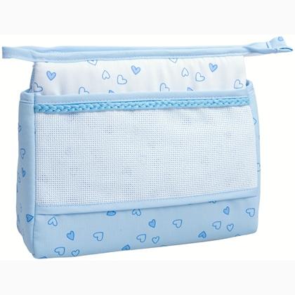 Pouch - Little Hearts - Blue sky
