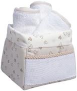 Toiletry pouch basket - Little Hearts - Dove-grey
