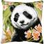 Cushion - Panda with flowers