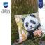 Cushion - Panda with flowers