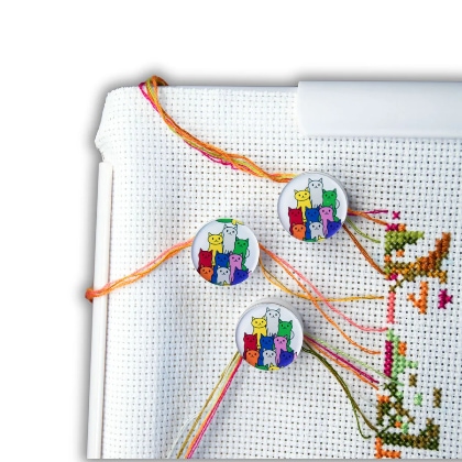 Magnetic Thread/Floss Keepers - Cats
