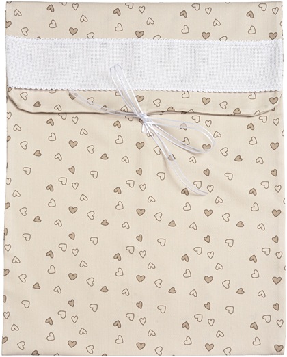 Layette organizer bag - Little Hearts - Dove-grey