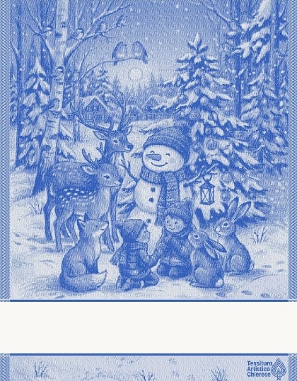 Kitchen towel - Armonia - Blue Lurex