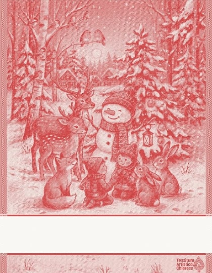 Kitchen towel - Armonia - Red Lurex
