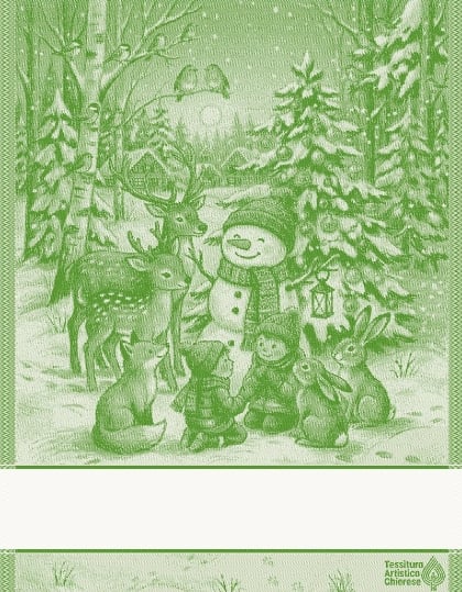 Kitchen towel - Armonia - Green Lurex