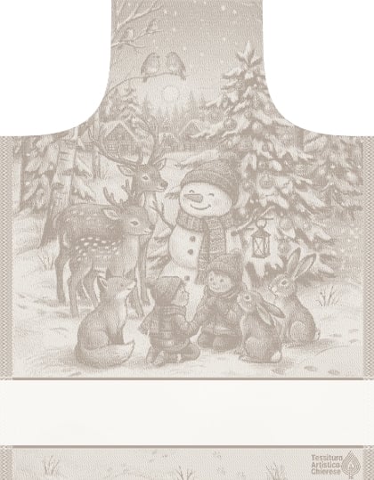 Apron Armonia Lurex - Ecru