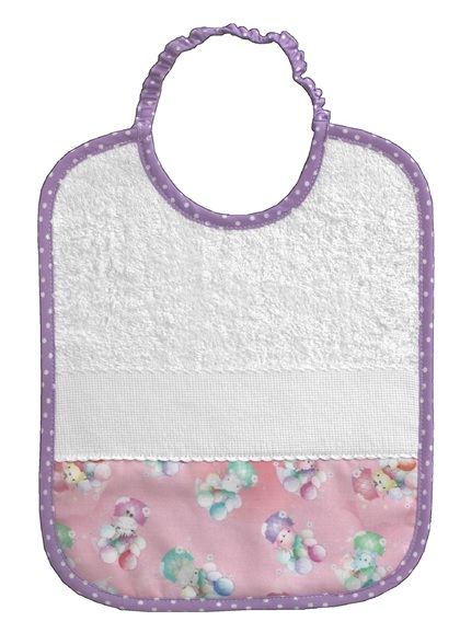 Terrycloth Bib - Animals and balloons