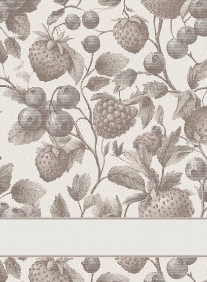 Kitchen towel - Berries - Ecru