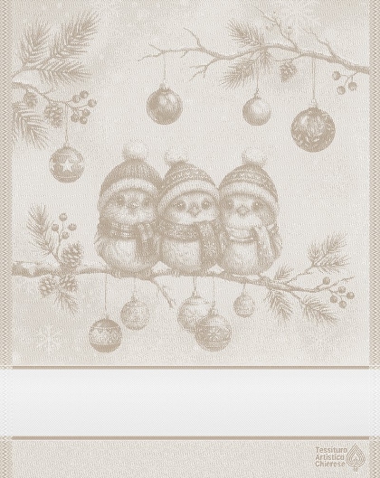 Kitchen towel - Cinguettio - Ecru Lurex