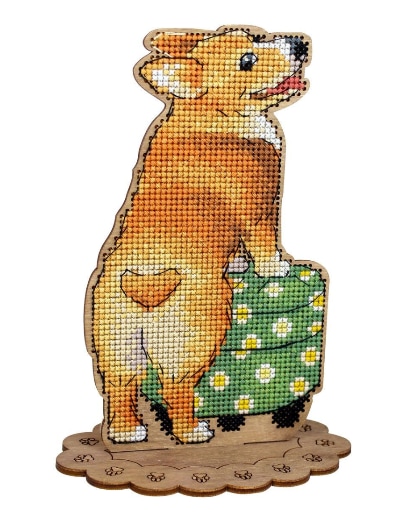 Corgi and Ottoman