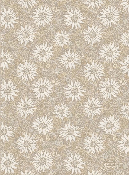 Kitchen towel - Daisy Garden - Yellow-Ecru - NO Aida