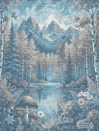 Kitchen towel - Fairytale - Blue - NO Aida