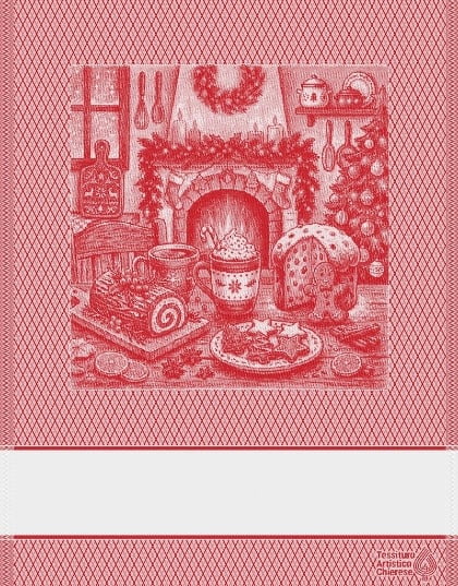 Kitchen towel - Focolare - Red