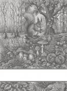 Kitchen towel - Tesori del Bosco - Anthracite
