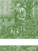 Kitchen towel - Tesori del Bosco - Green