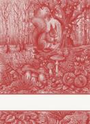 Kitchen towel - Tesori del Bosco - Red