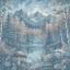 Kitchen towel - Fairytale - Blue - NO Aida