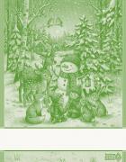 Kitchen towel - Armonia - Green Lurex
