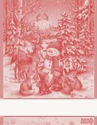 Kitchen towel - Armonia - Red Lurex