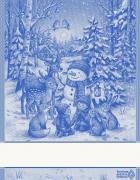 Kitchen towel - Armonia - Blue Lurex