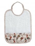 Terrycloth Bib - Little girls with umbrellas
