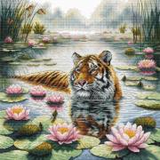 Tiger Among Water Lilies