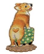 Corgi and Ottoman