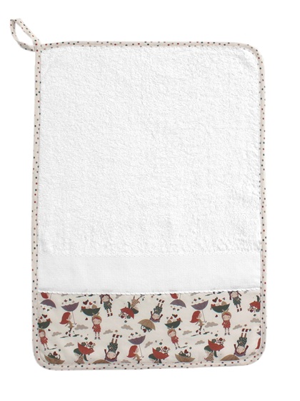 Sponge Towel - Little girls with umbrellas
