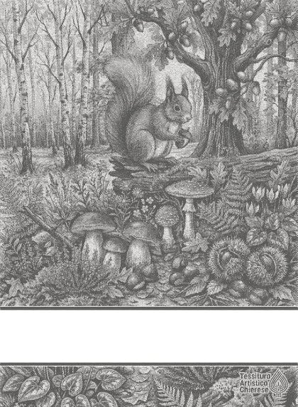 Kitchen towel - Tesori del Bosco - Anthracite