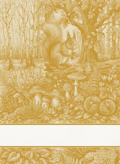 Kitchen towel - Tesori del Bosco - Yellow