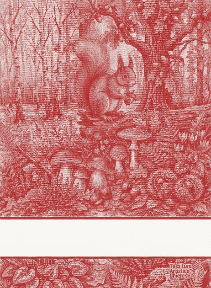 Kitchen towel - Tesori del Bosco - Red