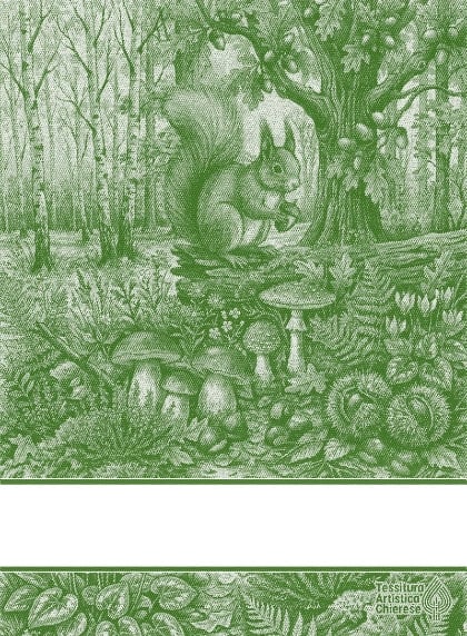 Kitchen towel - Tesori del Bosco - Green