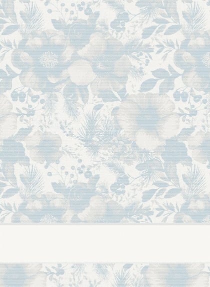 Kitchen towel - Winterflora - Light Blue Lurex
